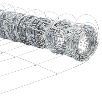vidaXL Feldzaun Silber 50 x 1,2 m Verzinkter Stahl