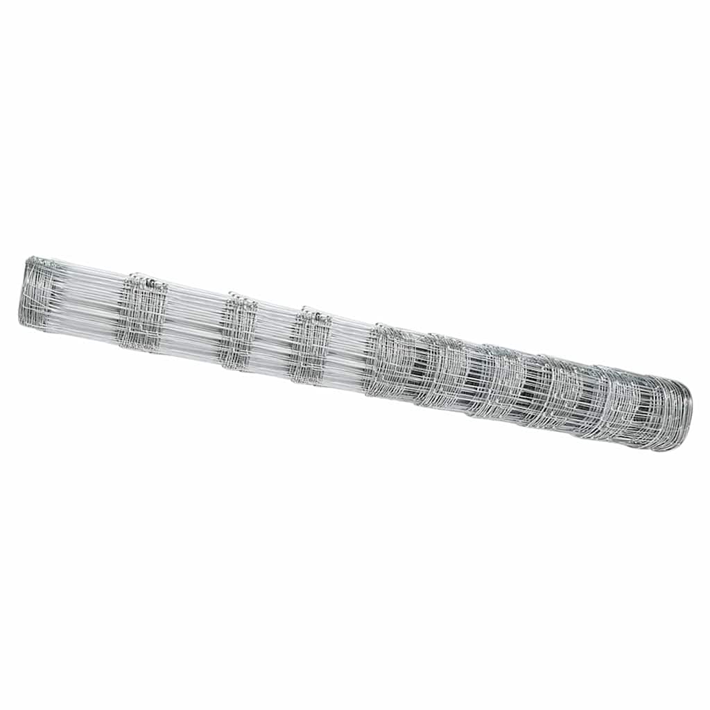 vidaXL Feldzaun Silber 50 x 1,2 m Verzinkter Stahl