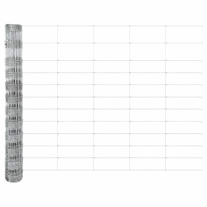 vidaXL Feldzaun Silber 50 x 1,2 m Verzinkter Stahl