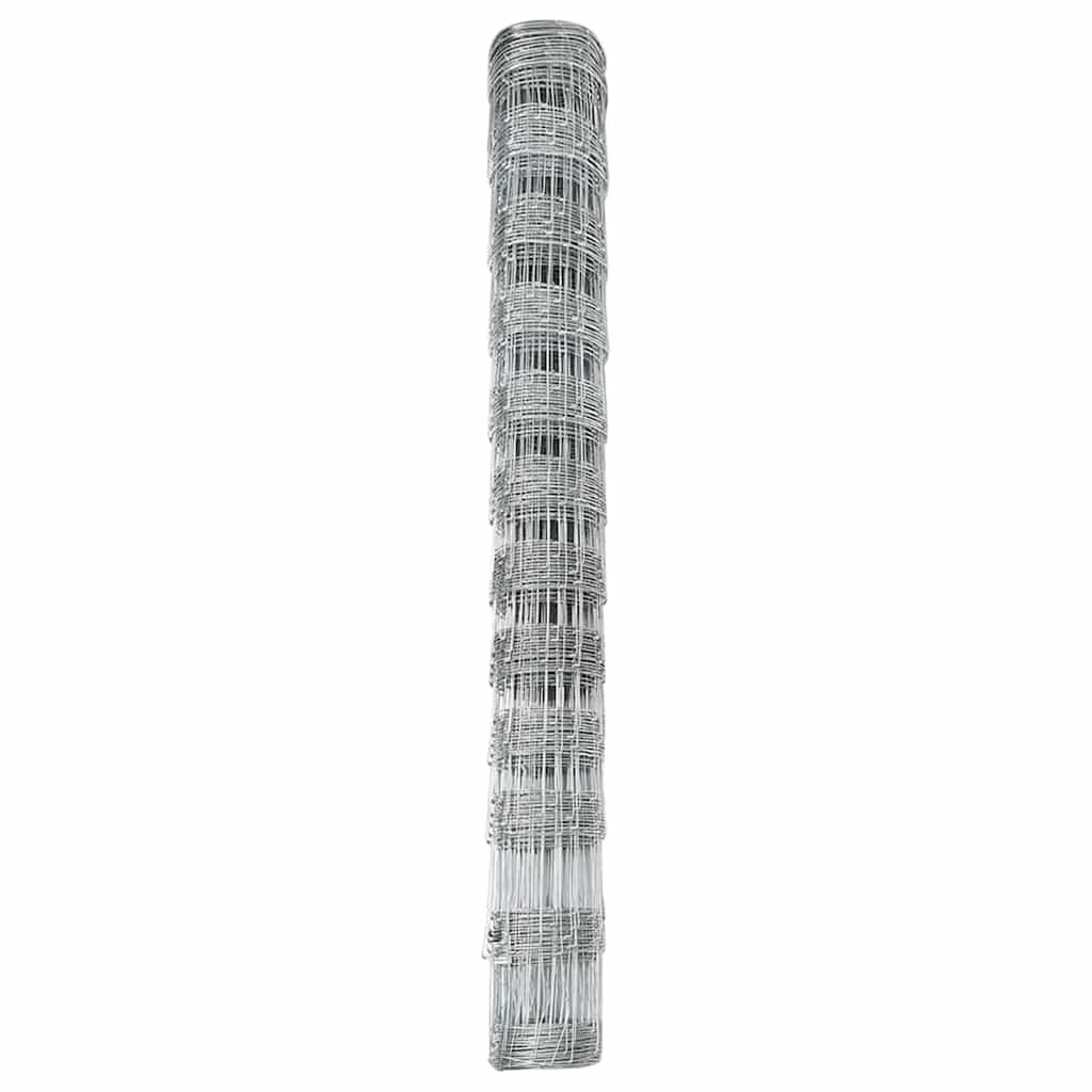 vidaXL Feldzaun Silber 50 x 1,2 m Verzinkter Stahl