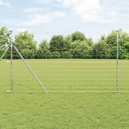 vidaXL Feldzaun Silber 50 x 1,4 m Verzinkter Stahl