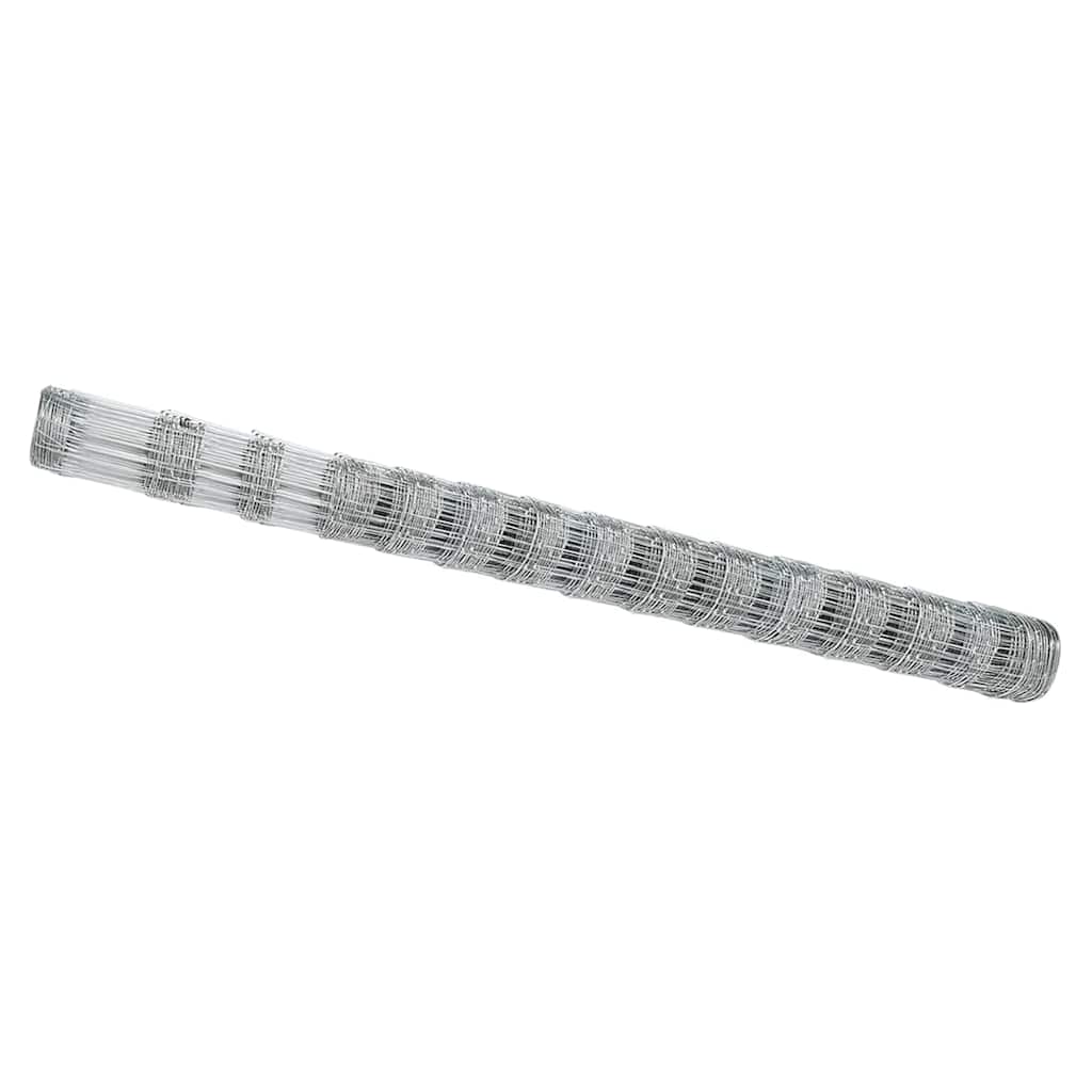 vidaXL Feldzaun Silber 50 x 1,6 m Verzinkter Stahl