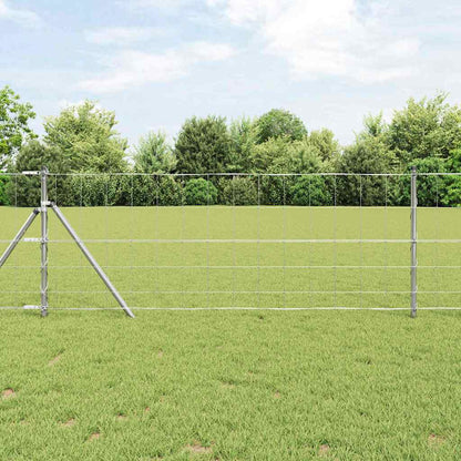 vidaXL Feldzaun Silber 100 x 0,8 m Verzinkter Stahl