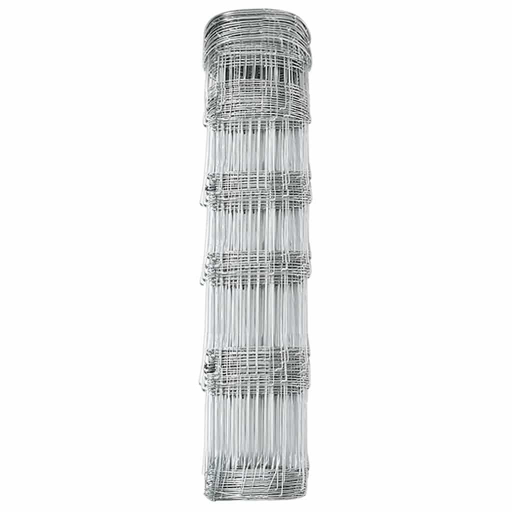 vidaXL Feldzaun Silber 100 x 0,8 m Verzinkter Stahl
