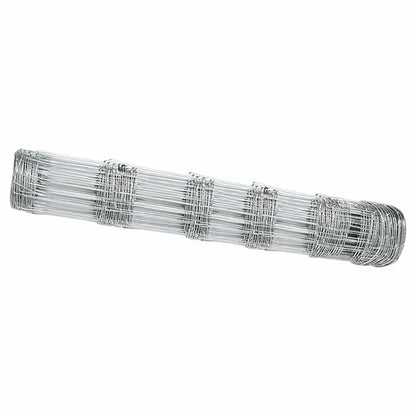 vidaXL Feldzaun Silber 100 x 0,8 m Verzinkter Stahl