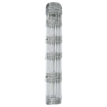 vidaXL Feldzaun Silber 100 x 0,8 m Verzinkter Stahl