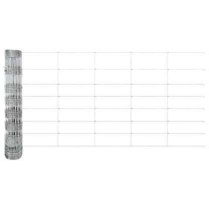 vidaXL Feldzaun Silber 100 x 0,8 m Verzinkter Stahl