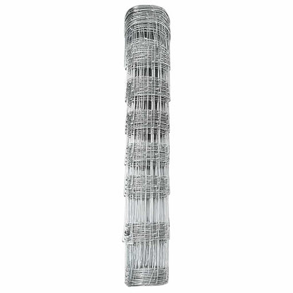 vidaXL Feldzaun Silber 100 x 0,8 m Verzinkter Stahl
