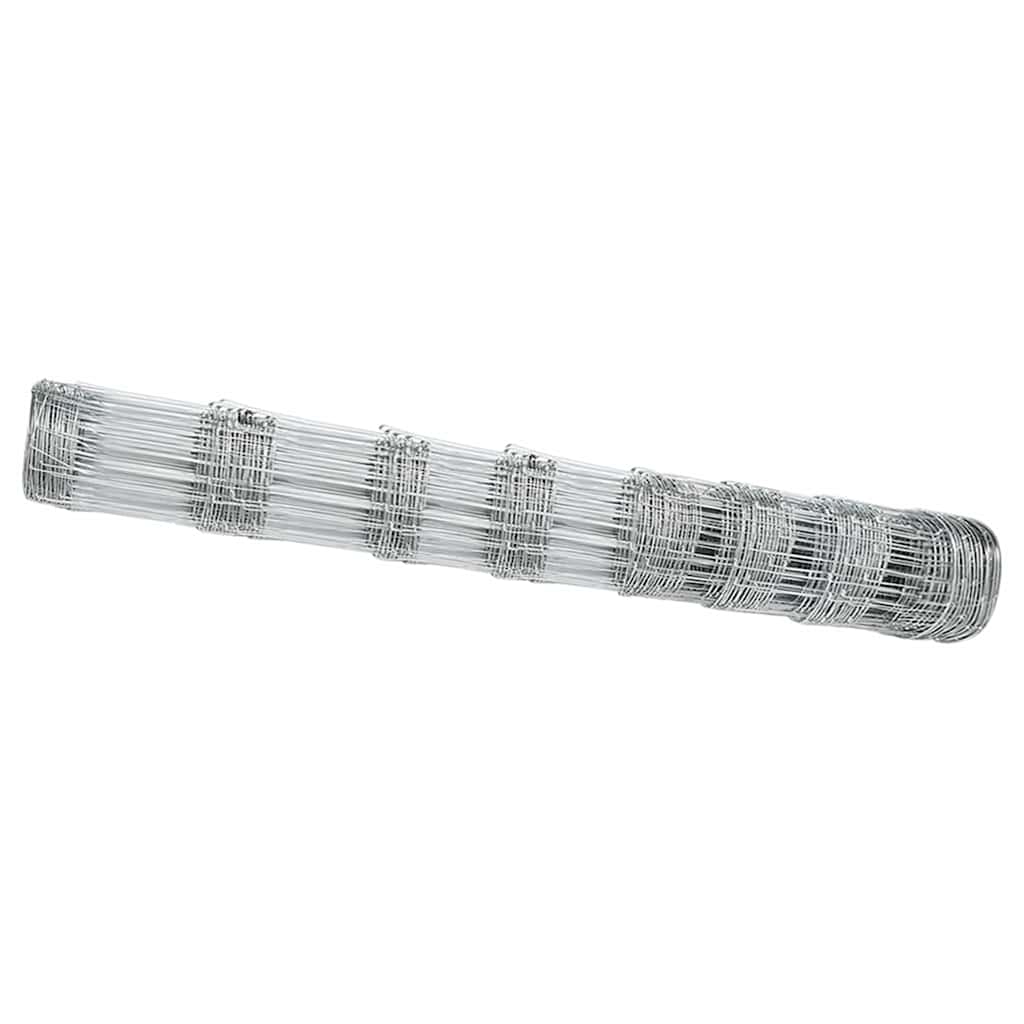 vidaXL Feldzaun Silber 100 x 1 m Verzinkter Stahl