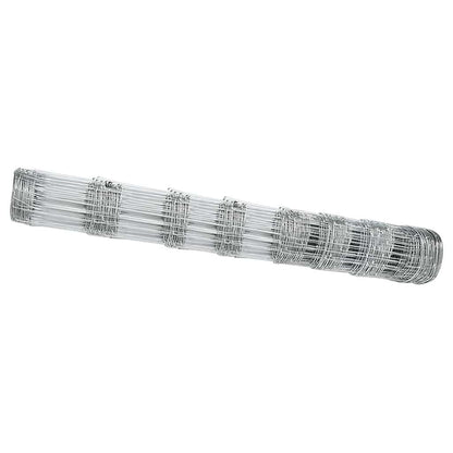 vidaXL Feldzaun Silber 100 x 1 m Verzinkter Stahl