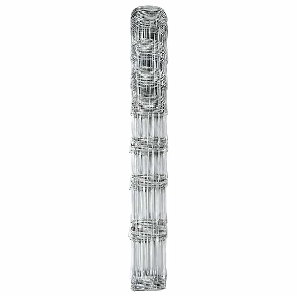 vidaXL Feldzaun Silber 100 x 1 m Verzinkter Stahl