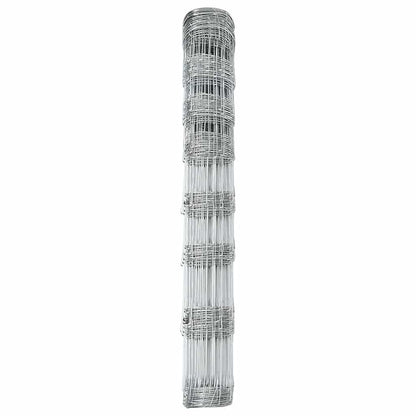 vidaXL Feldzaun Silber 100 x 1 m Verzinkter Stahl