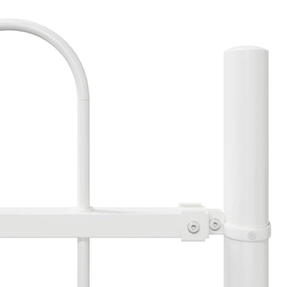 Gartenzaun Weiß 1,7 x 0,6 m Pulverbeschichteter Stahl