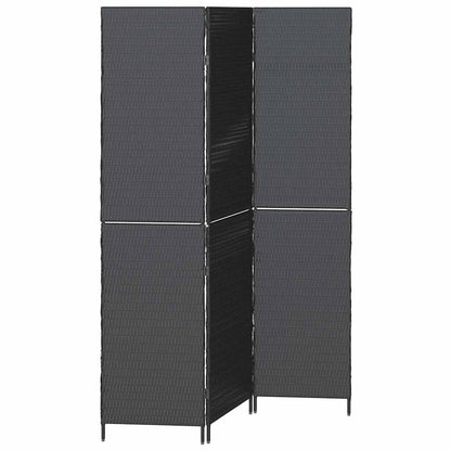 Raumteiler Schwarz 146 x 180 cm Poly-Rattan