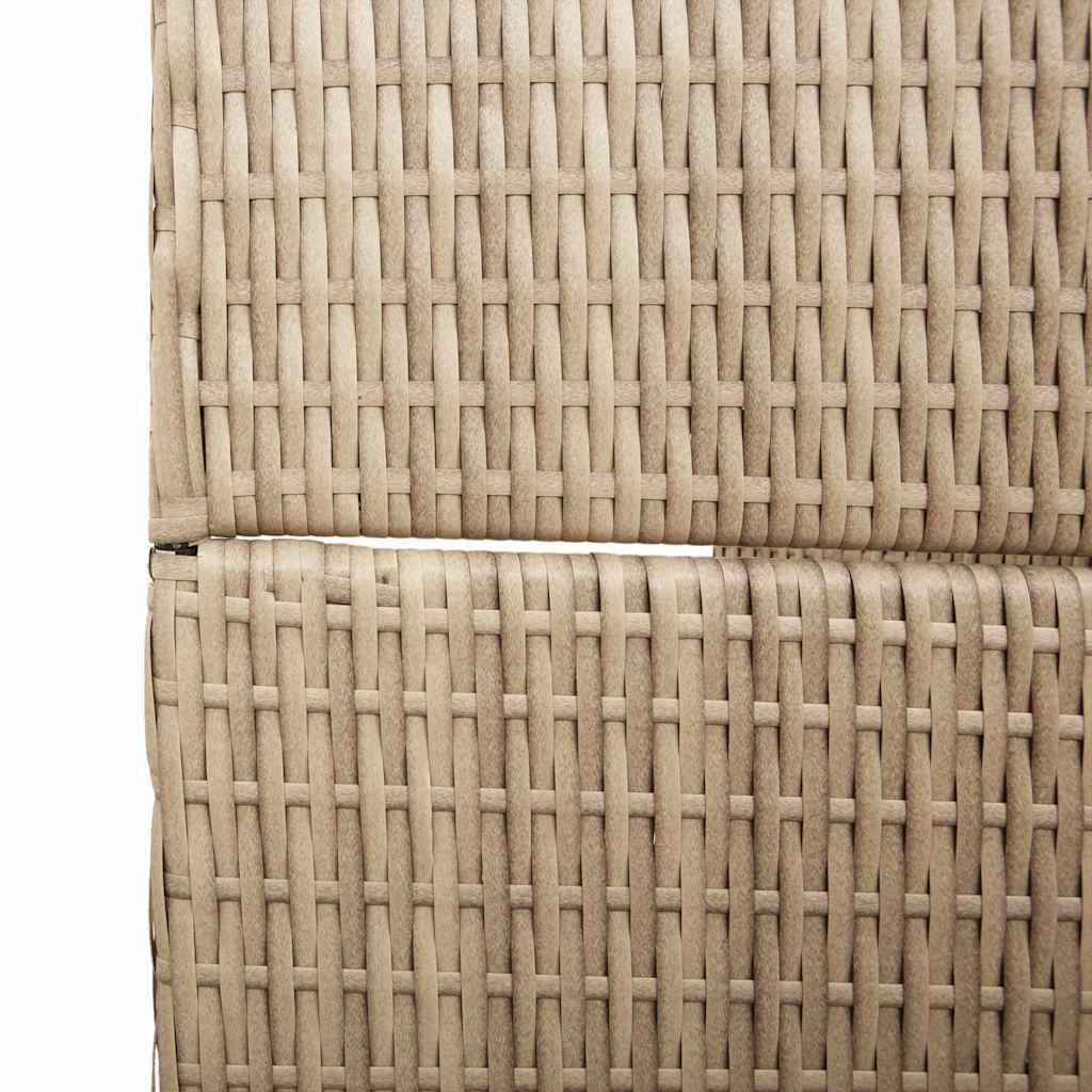 Raumteiler Beige 147 x 180 cm Poly-Rattan
