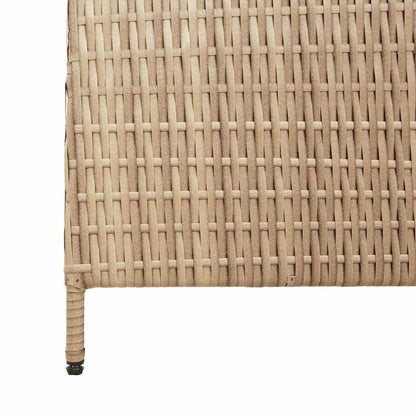 Raumteiler Beige 147 x 180 cm Poly-Rattan