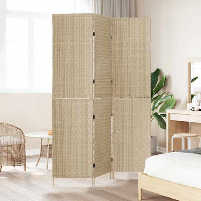 Raumteiler Beige 147 x 180 cm Poly-Rattan