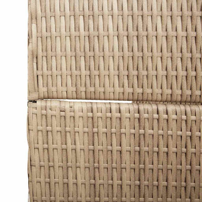 Raumteiler Beige 146 x 200 cm Poly-Rattan