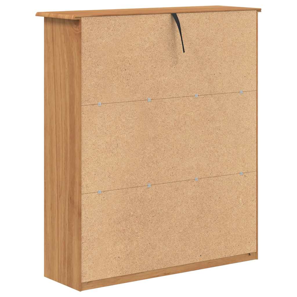 Hutch ASKIM 91 x 30 x 104 cm Massives Kiefernholz