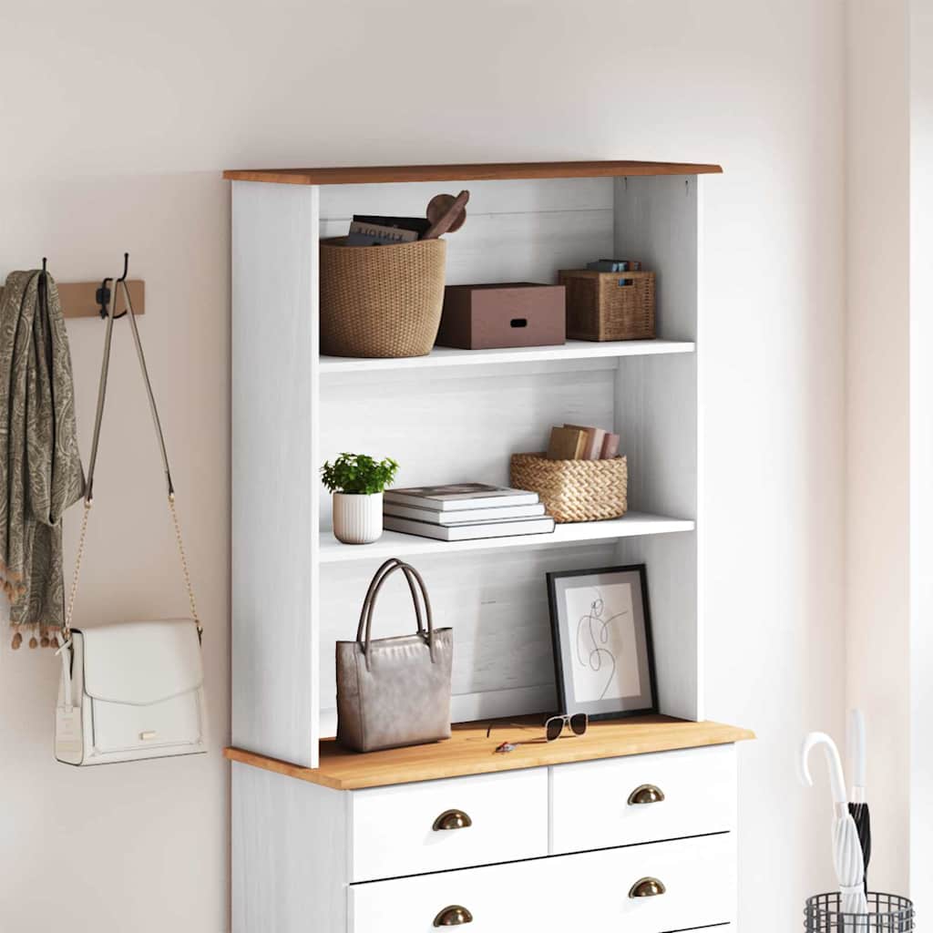 Hutch ASKIM 91 x 30 x 104 cm Massives Kiefernholz