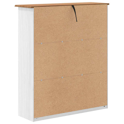 Hutch ASKIM 91 x 30 x 104 cm Massives Kiefernholz