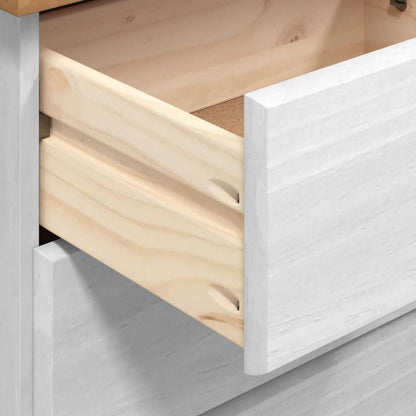 vidaXL Schreibtisch ASKIM Weiß 95 x 40 x 75 cm Massives Kiefernholz