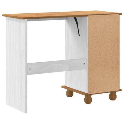 vidaXL Schreibtisch ASKIM Weiß 95 x 40 x 75 cm Massives Kiefernholz