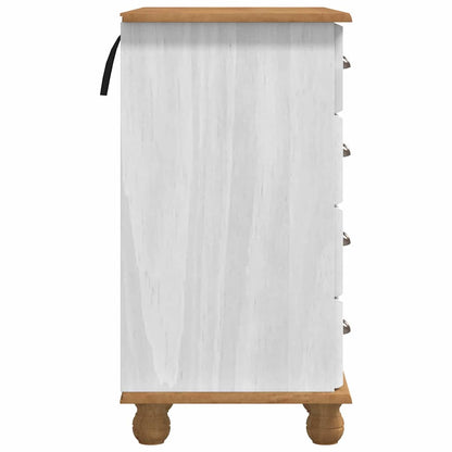 vidaXL Schreibtisch ASKIM Weiß 95 x 40 x 75 cm Massives Kiefernholz