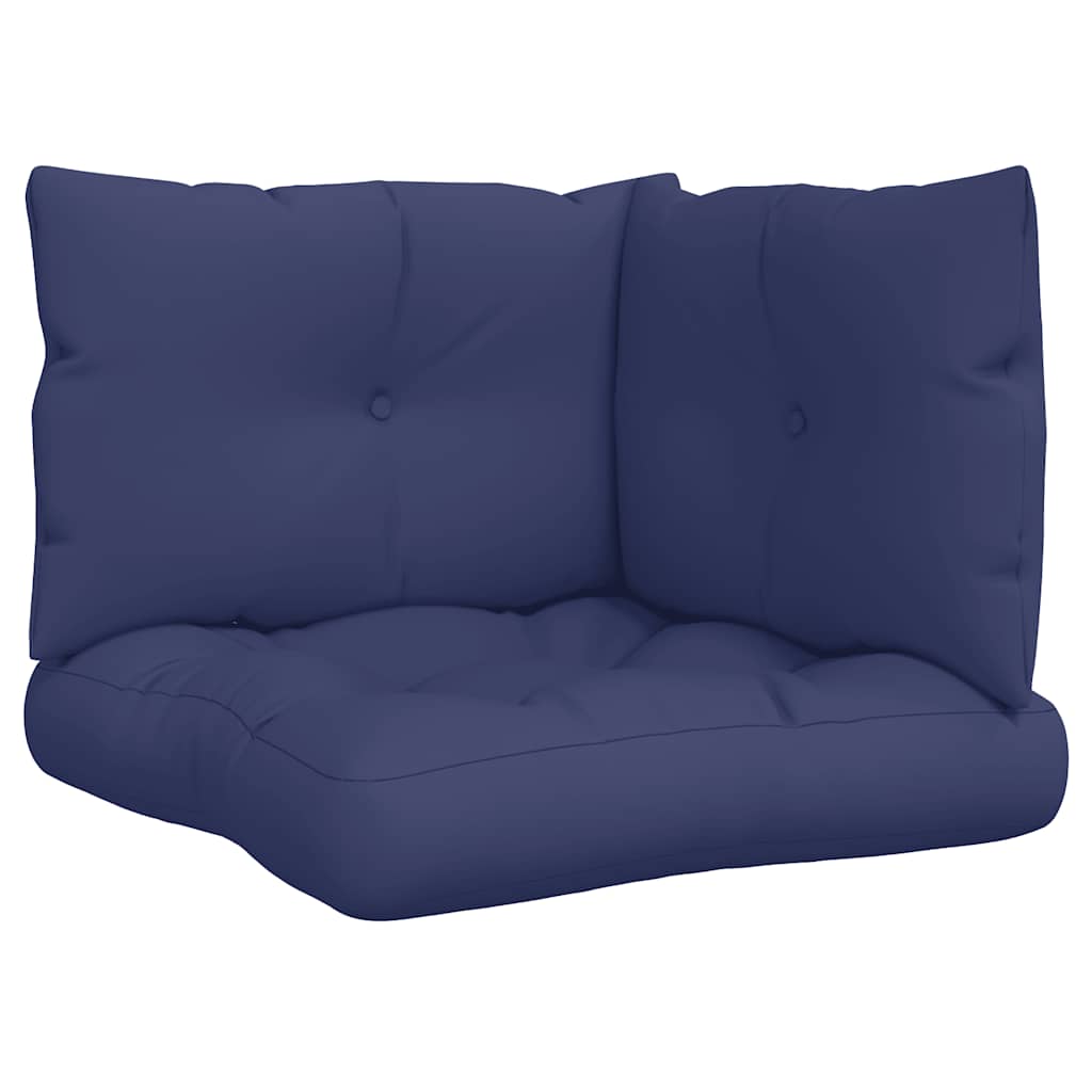 vidaXL Coussins de palette 3 pcs Bleu marine Tissu Oxford