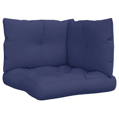 vidaXL Coussins de palette 3 pcs Bleu marine Tissu Oxford
