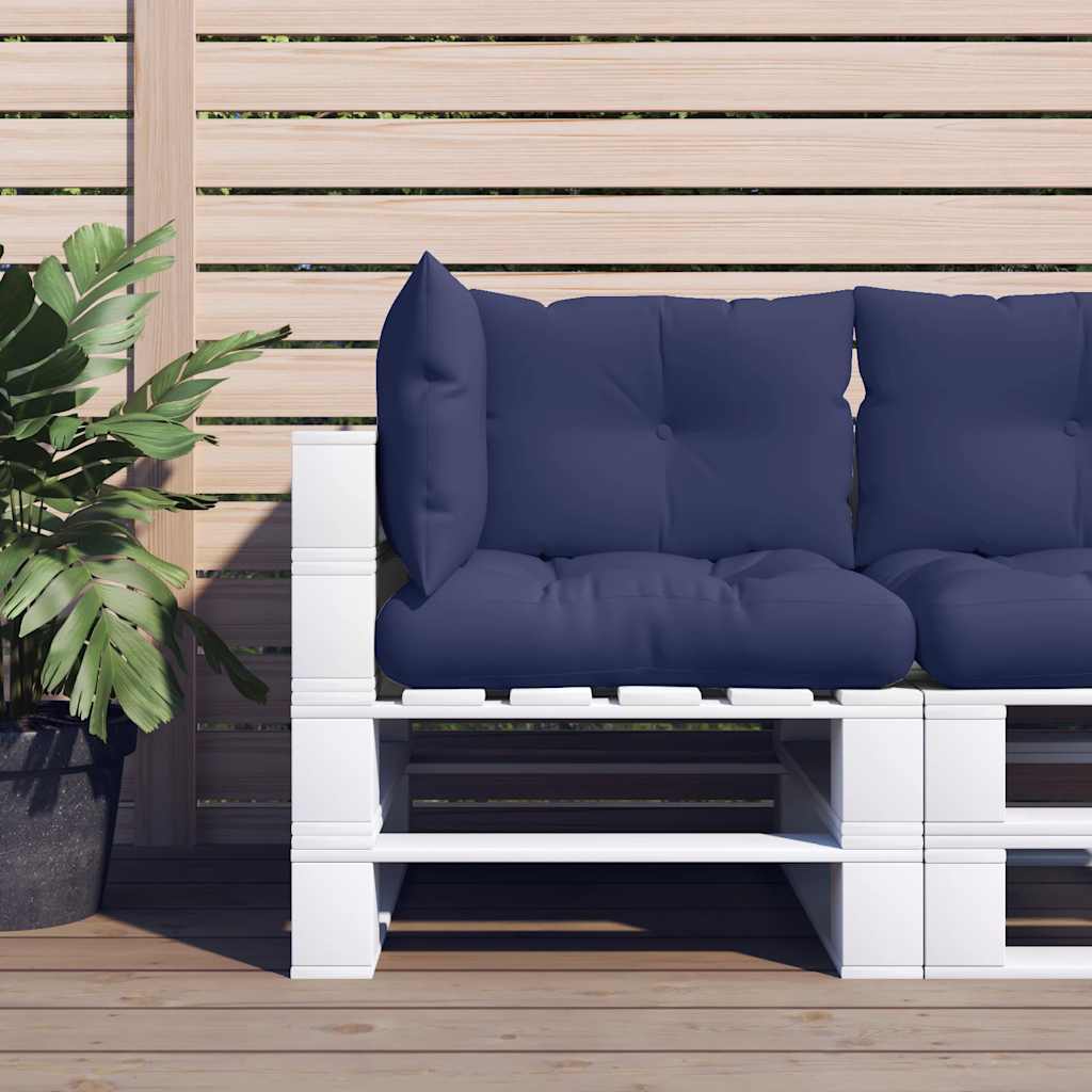 vidaXL Coussins de palette 3 pcs Bleu marine Tissu Oxford