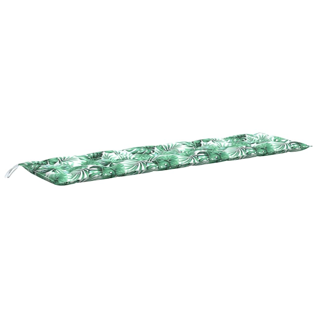 vidaXL Gartenbank-Auflage Blattmuster 180x50x7 cm Oxford-Gewebe