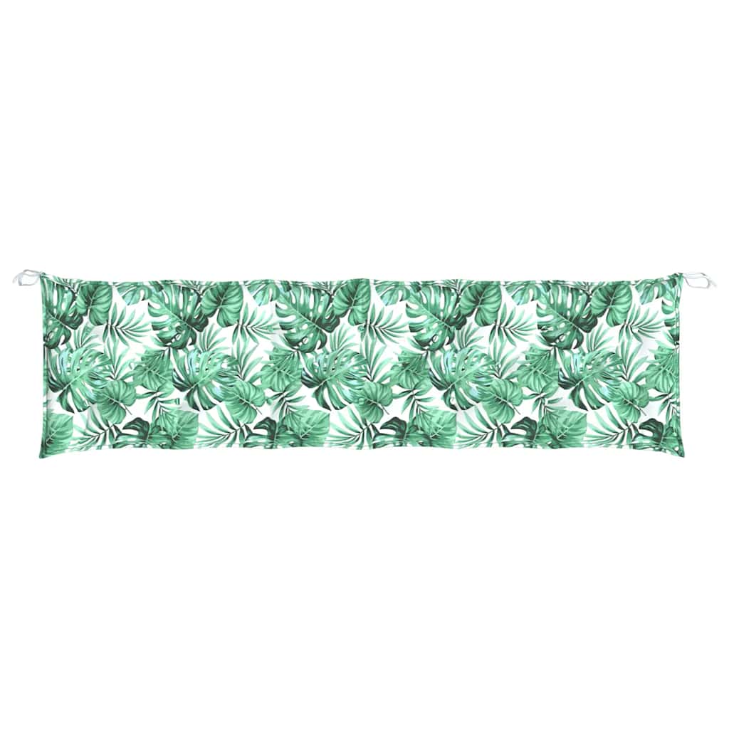 vidaXL Gartenbank-Auflage Blattmuster 180x50x7 cm Oxford-Gewebe