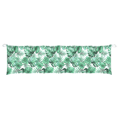 vidaXL Gartenbank-Auflage Blattmuster 180x50x7 cm Oxford-Gewebe