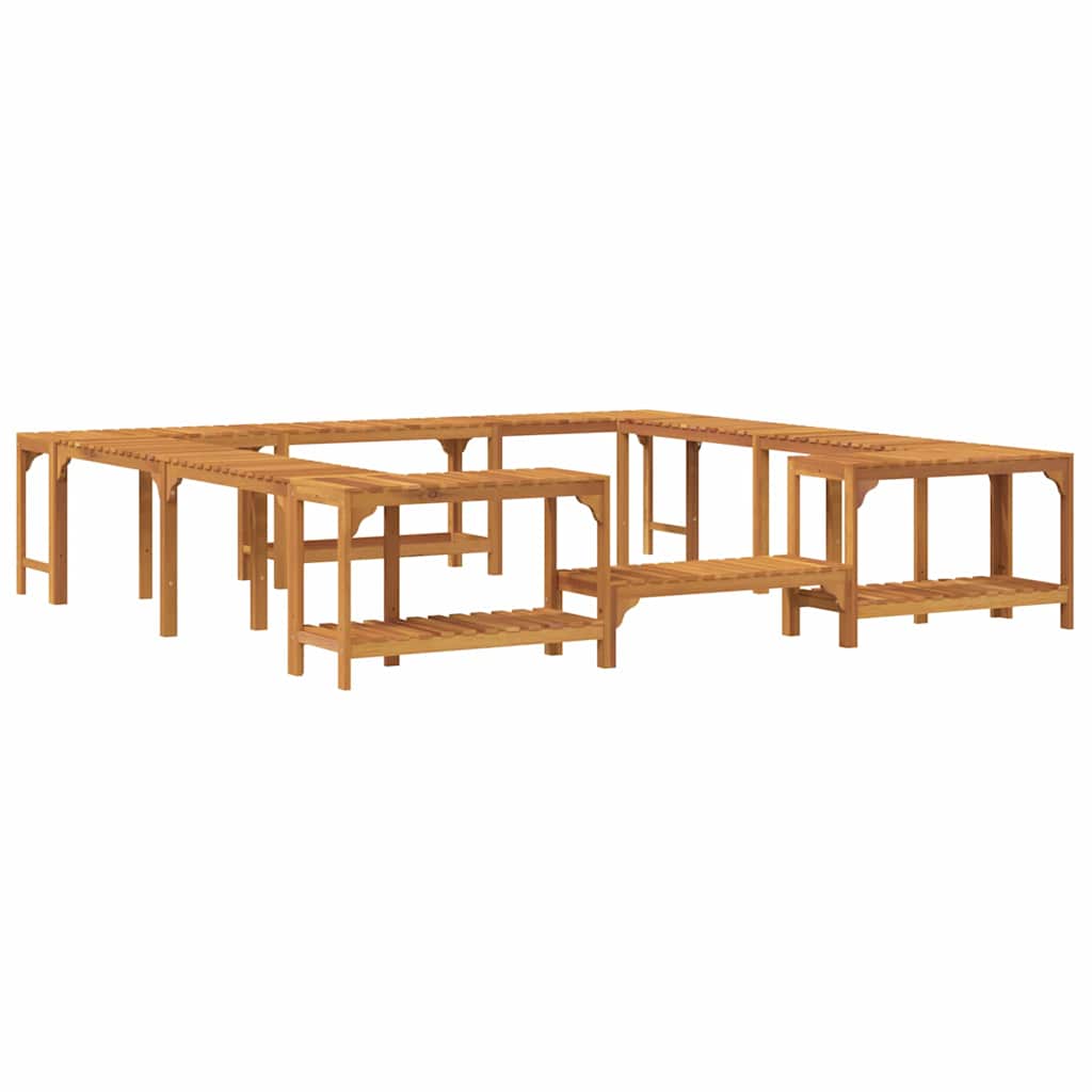 vidaXL Whirlpool-Umrandung Braun 255 x 255 x 55,5 cm Massivholz Akazie