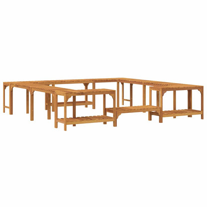 vidaXL Whirlpool-Umrandung Braun 255 x 255 x 55,5 cm Massivholz Akazie