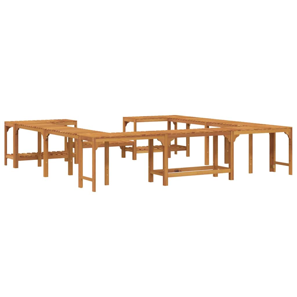 vidaXL Whirlpool-Umrandung Braun 255 x 255 x 55,5 cm Massivholz Akazie