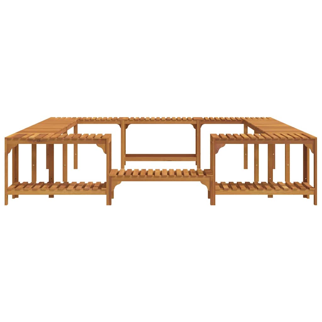 vidaXL Whirlpool-Umrandung Braun 255 x 255 x 55,5 cm Massivholz Akazie