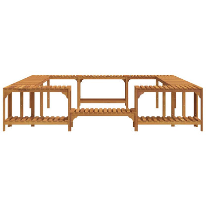 vidaXL Whirlpool-Umrandung Braun 255 x 255 x 55,5 cm Massivholz Akazie