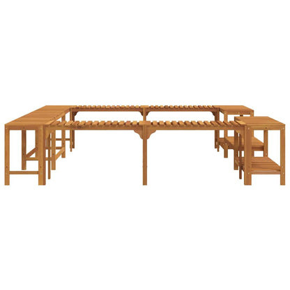 vidaXL Whirlpool-Umrandung Braun 255 x 255 x 55,5 cm Massivholz Akazie