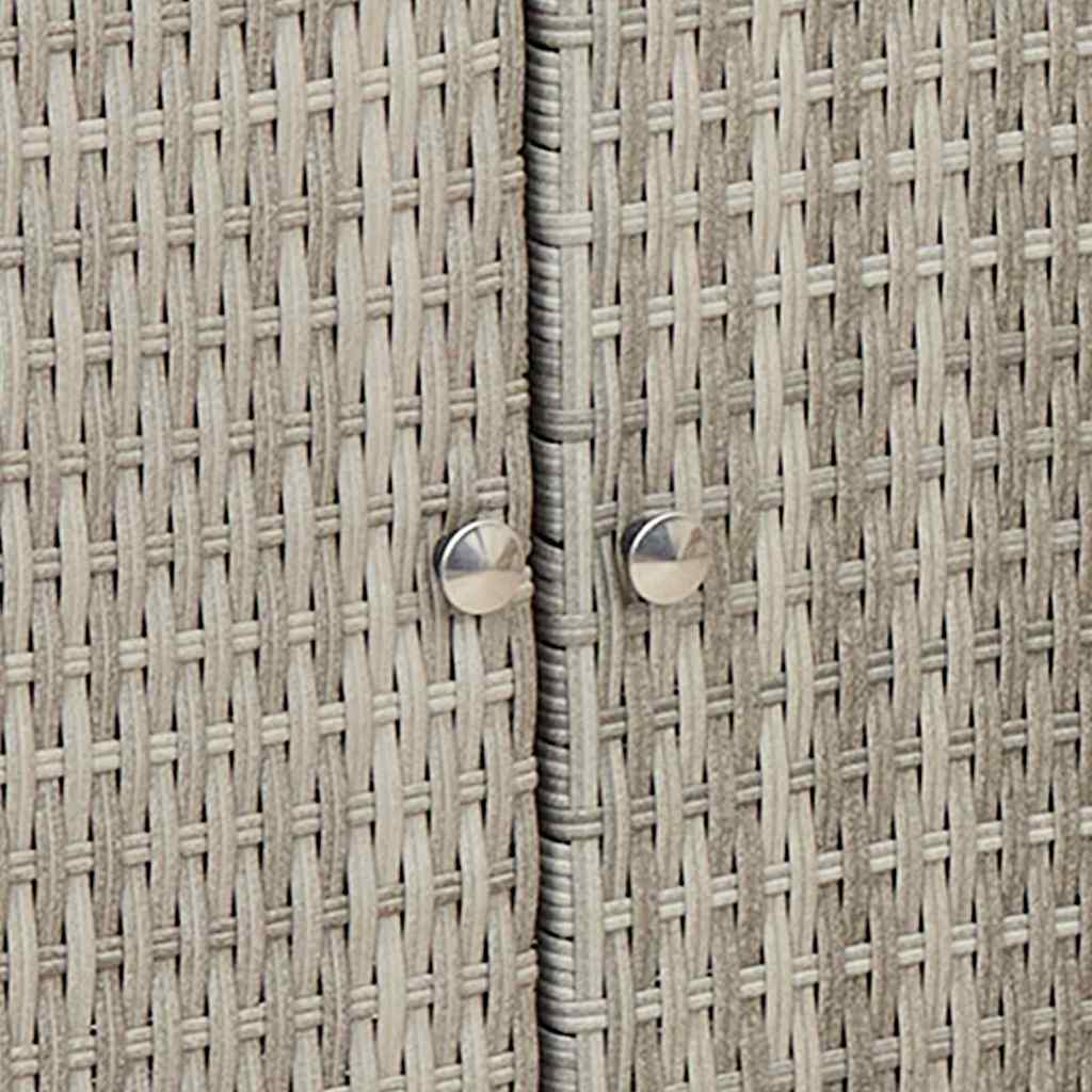 vidaXL Aufbewahrungsschrank mit Tür Hellgrau 100 x 36 x 102 cm Rattan