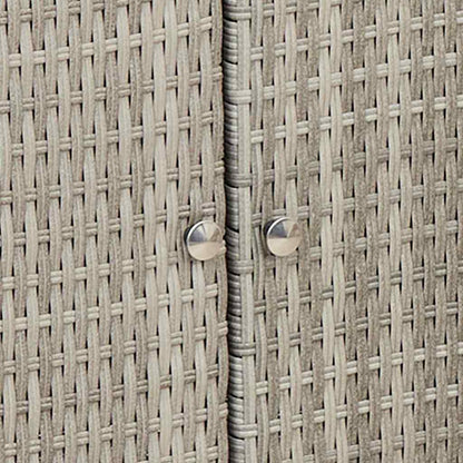 vidaXL Aufbewahrungsschrank mit Tür Hellgrau 100 x 36 x 102 cm Rattan