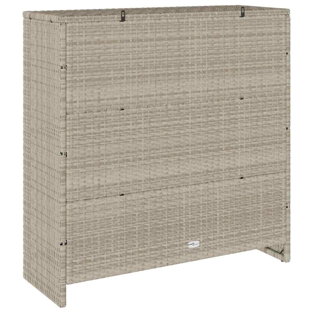 vidaXL Aufbewahrungsschrank mit Tür Hellgrau 100 x 36 x 102 cm Rattan
