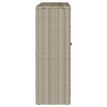 vidaXL Aufbewahrungsschrank mit Tür Hellgrau 100 x 36 x 102 cm Rattan