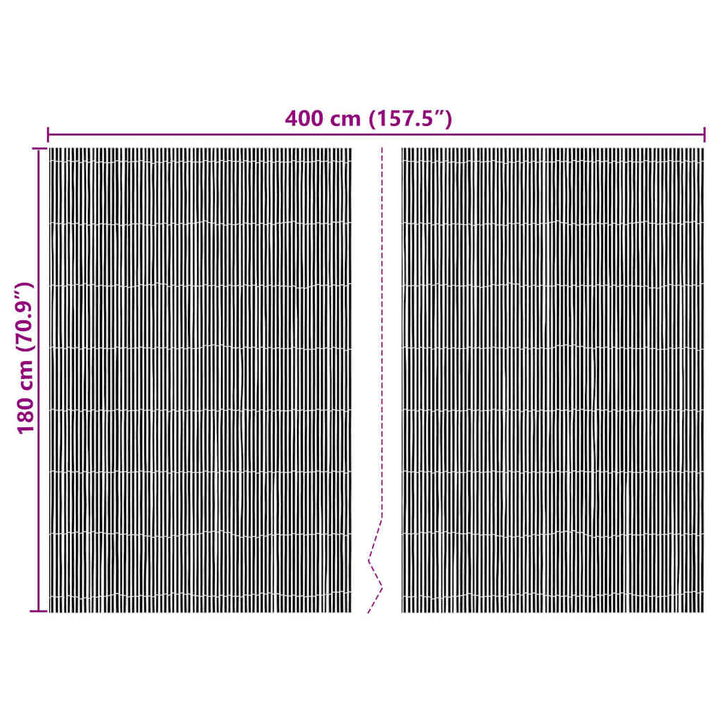 Bambuszaun Natur 400 x 180 cm Bambus