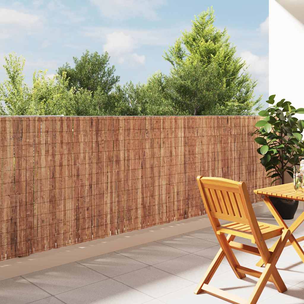 vidaXL Rindenzaun Braun 600 x 125 cm Rinde