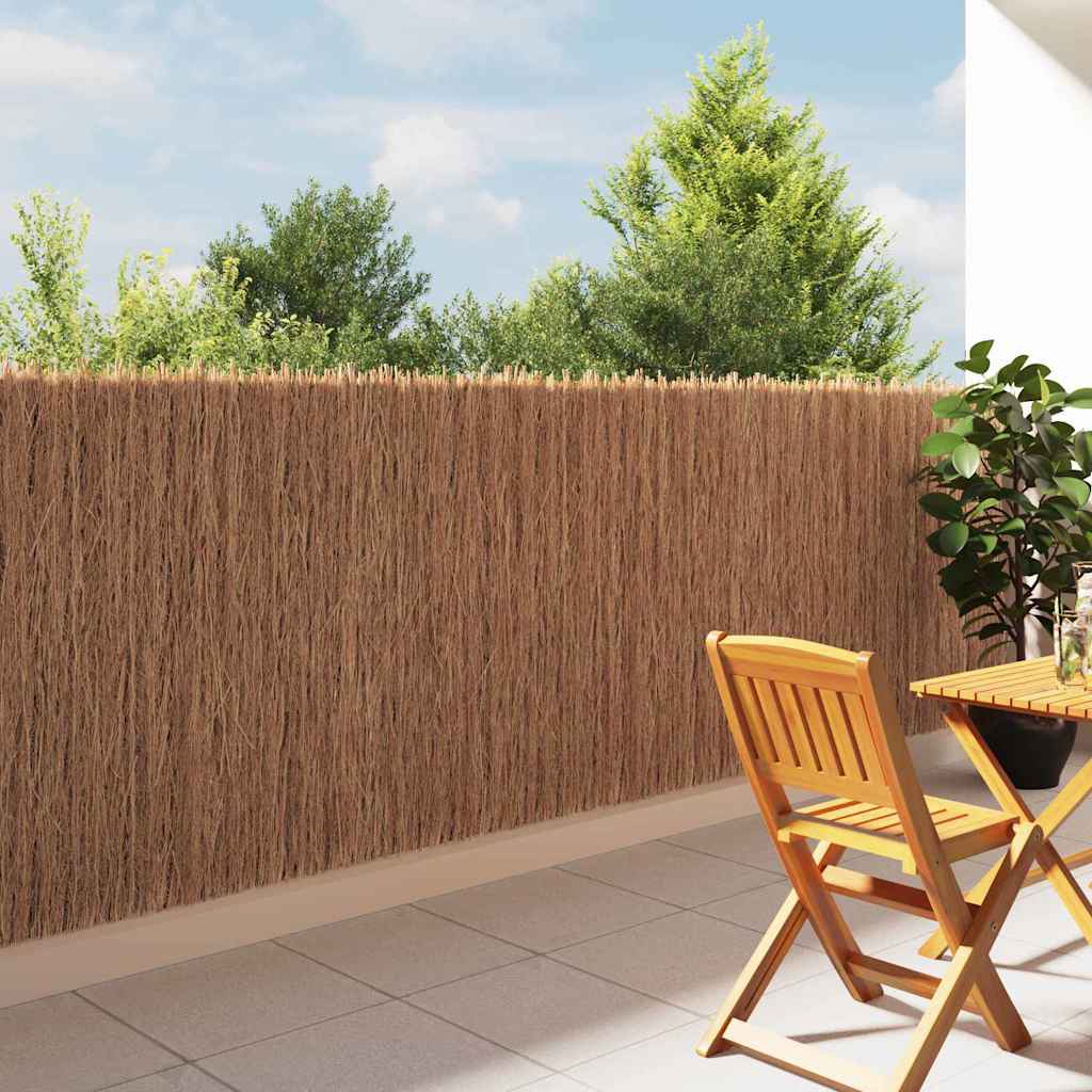 vidaXL Clôture en brande de bruyère marron 600 x 125 cm Brande