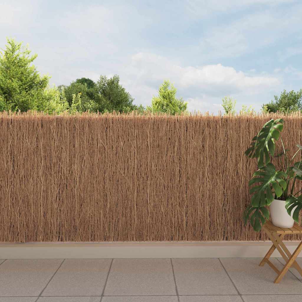 vidaXL Clôture en brande de bruyère marron 600 x 125 cm Brande