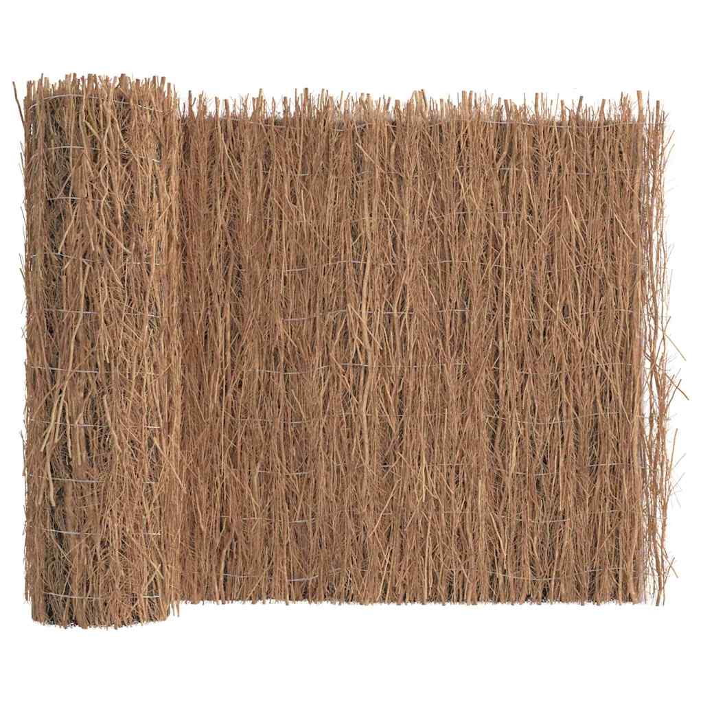 vidaXL Clôture en brande de bruyère marron 600 x 125 cm Brande