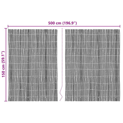 Bambuszaun Natur 600 x 150 cm Bambus